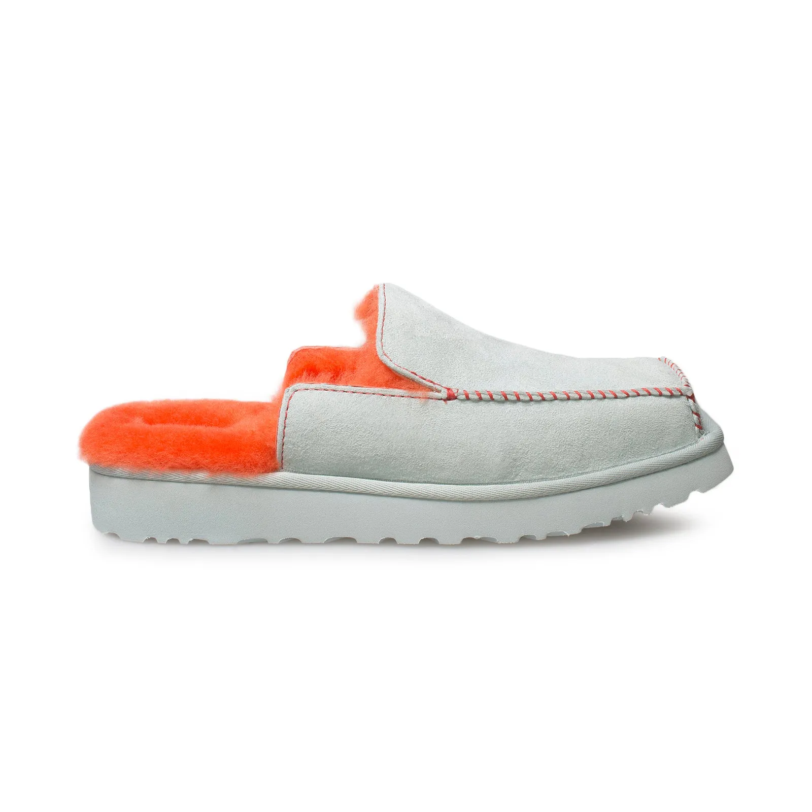 UGG Eckhaus Latta Block Slide Sky Grey Mandarin Orange Shoes - Women's