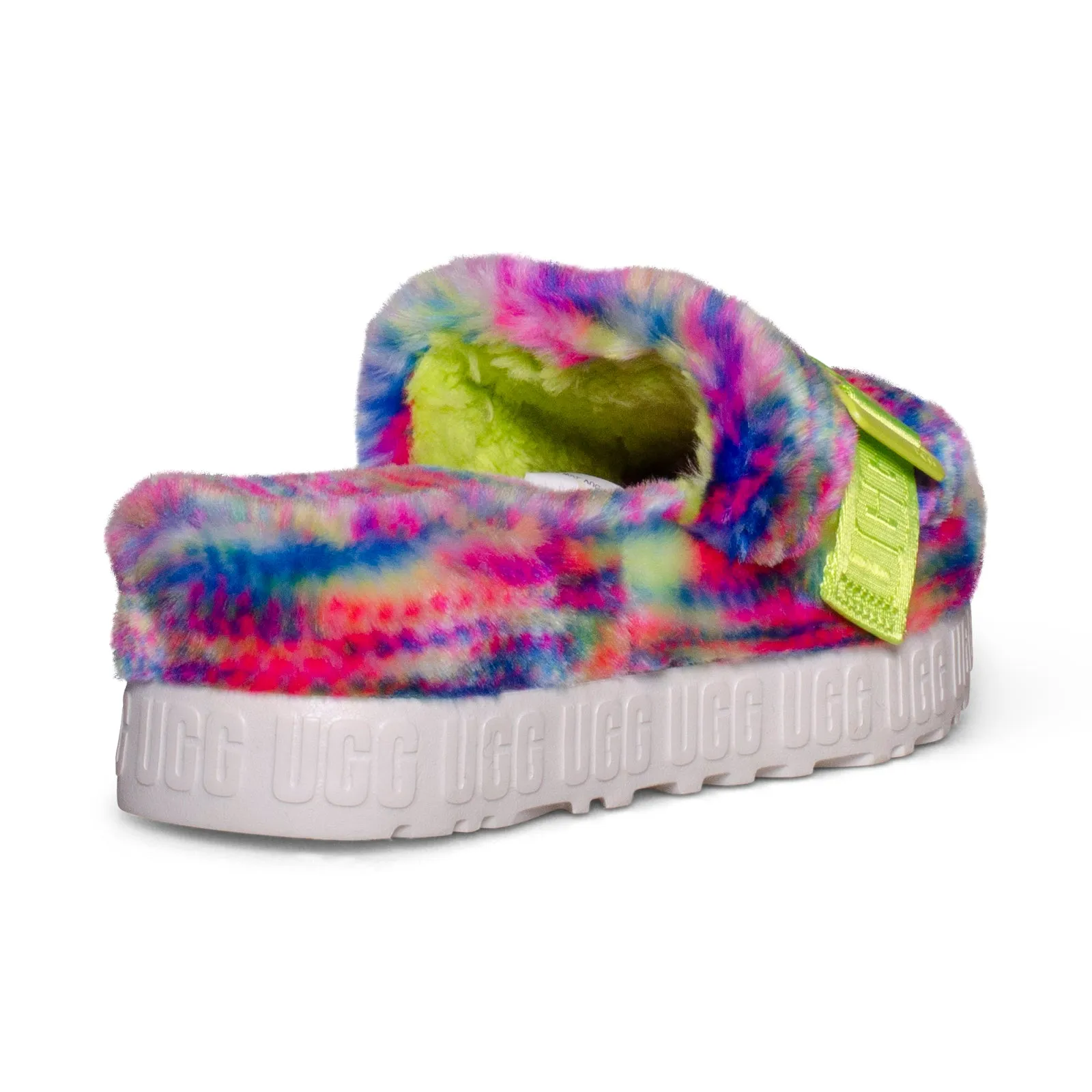 UGG Fluffita Pixelate White Slippers - Women's