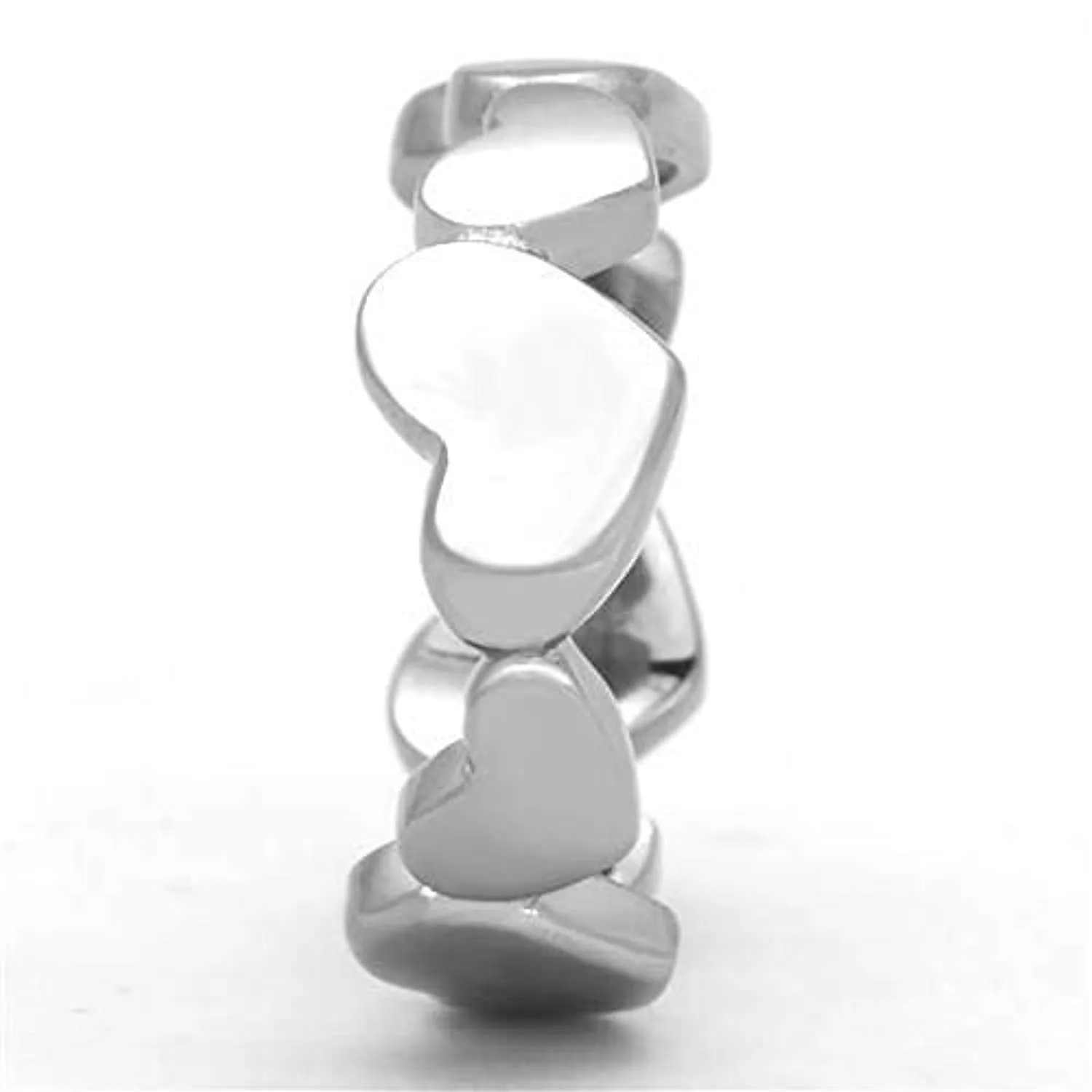 WildKlass Stainless Steel Heart Ring High Polished (no Plating) Women