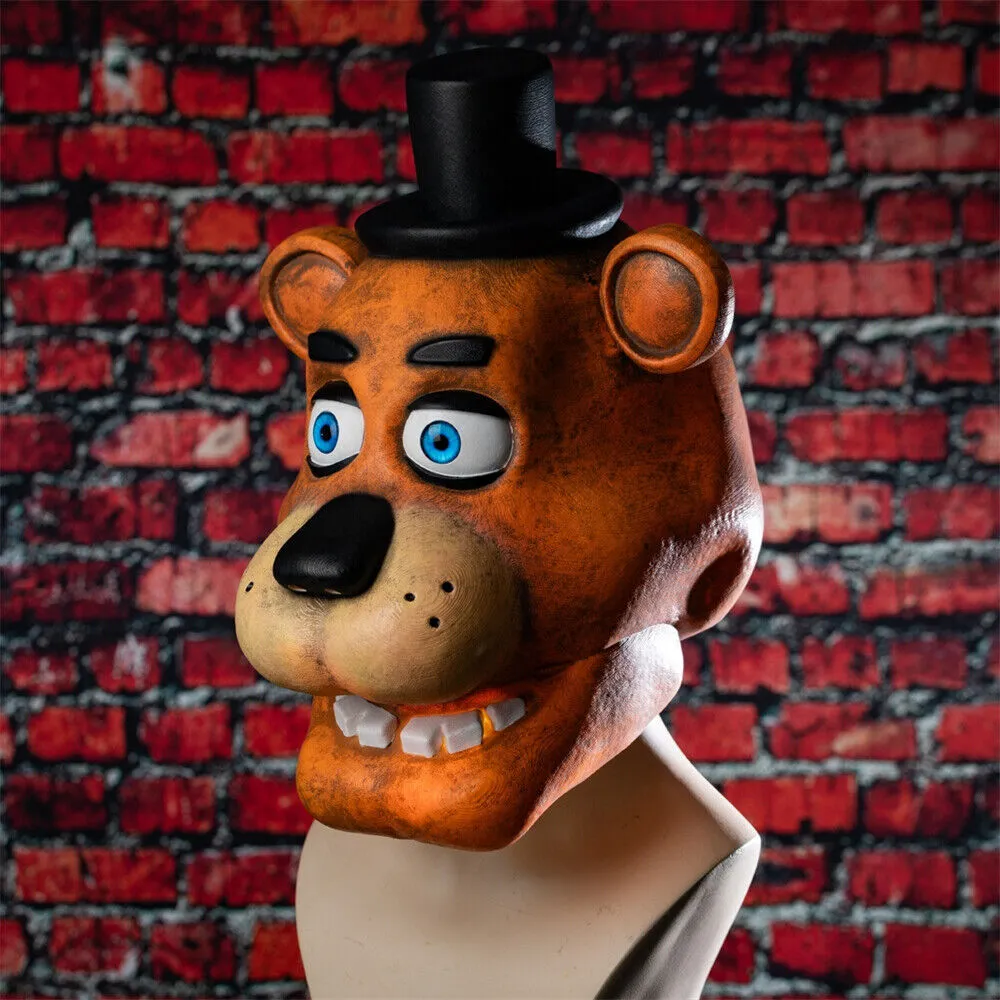 Xcoser Five Nights at Freddy's Faz Bear Cosplay Mask Helmet Latex Full Head for Adult Halloween