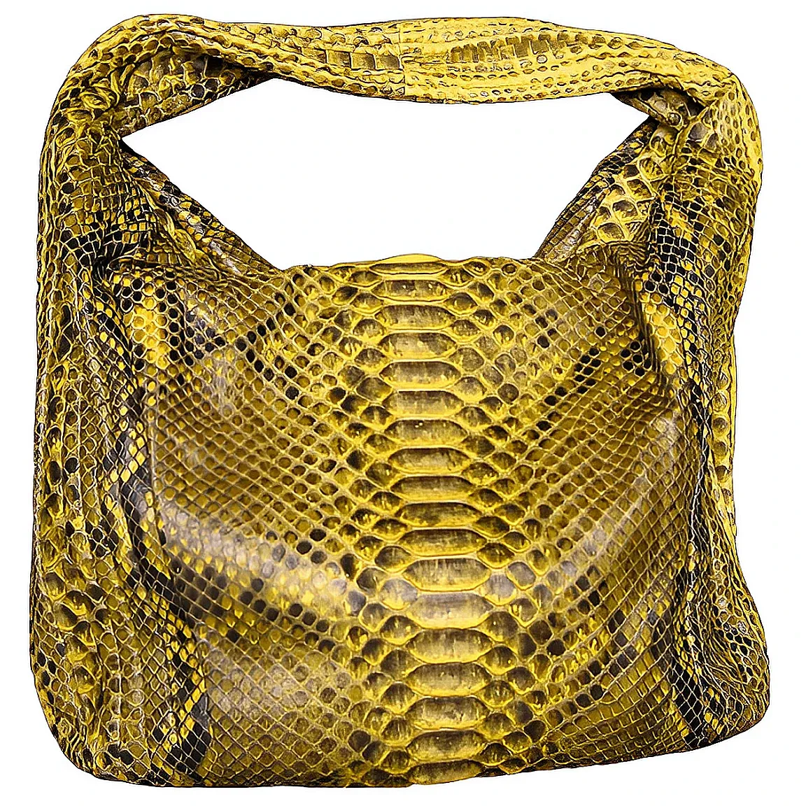 Yellow and Black Hobo Bag