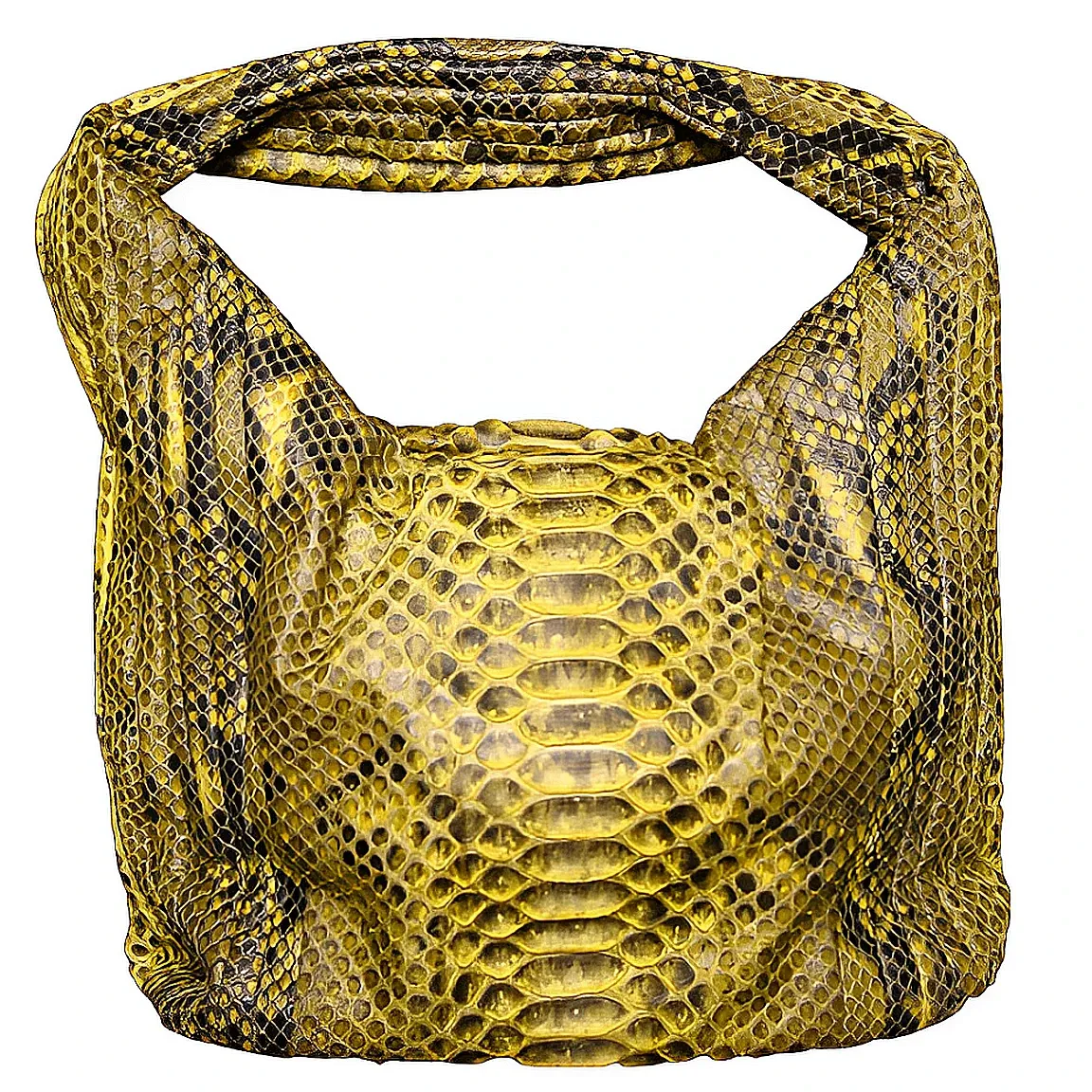 Yellow and Black Hobo Bag