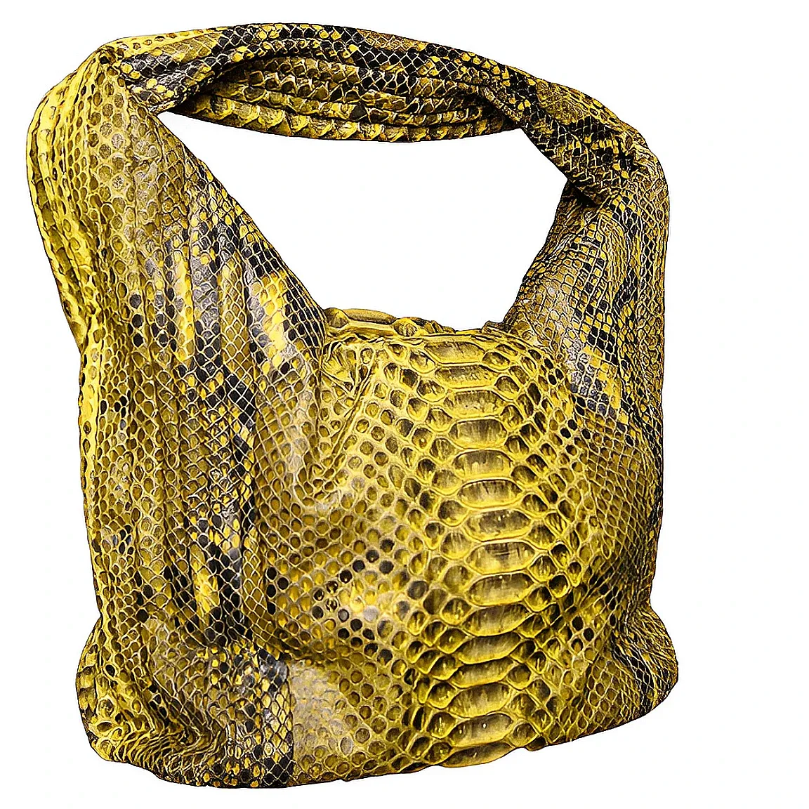 Yellow and Black Hobo Bag